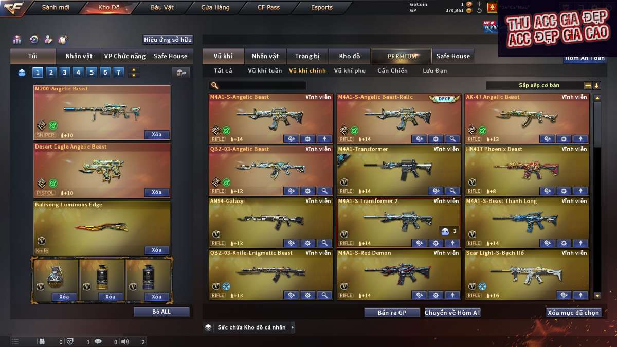 shop acc cf uy tin gia re